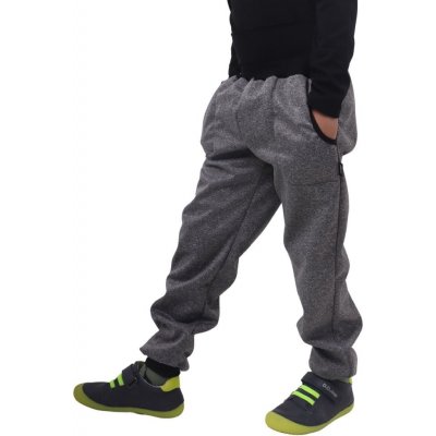 Jožánek Jarní letní dětské softshellové kalhoty šedý melír – Zboží Dáma