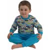 Dětské pyžamo a košilka Esito chlapecké pyžamo Bagr tyrkysová