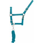 Supreme Set ohlávky s vodítkem Reflective Stripes turquoise – Zboží Dáma