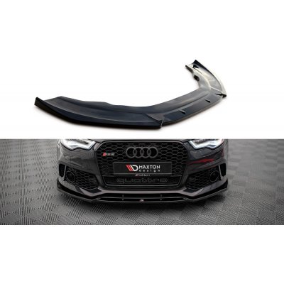 Maxton Design spoiler pod přední nárazník pro Audi A6 C7, černý lesklý plast ABS, vzhled RS6 – Zboží Mobilmania