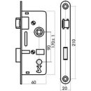 Zadlabací zámek Tesla Zámek zadlabací stavební K6090/45 PL - BB