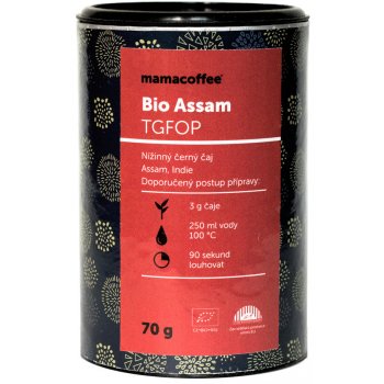 Mamacoffee Bio černý čaj Assam TGFOP sypaný 70 g