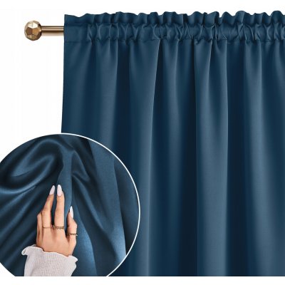 Hotový závěs Room99 zatemňovací modrý na pásce polyester 140x260 cm – Hledejceny.cz