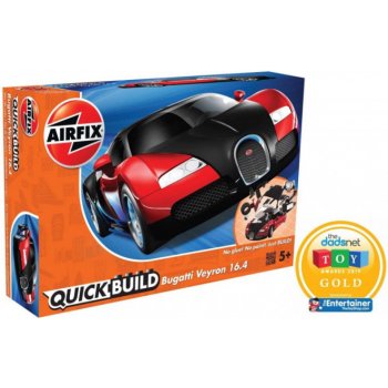 AIRFIX Quick Build auto J6020 Bugatti Veyron červená