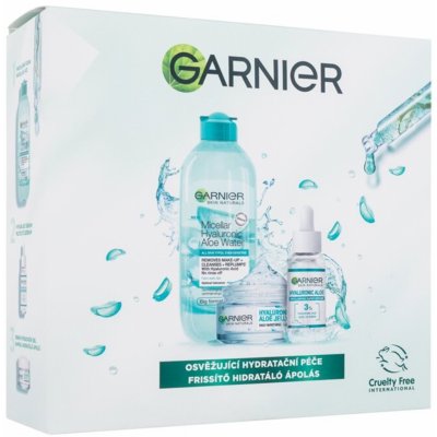 Garnier Skin Naturals Hyaluronic Aloe Micellar Water micelární voda 400 ml + vyplňující pleťové sérum s Aloe Vera 30 ml + Jelly 3v1 denní hydratační krém s gelovou texturou pro normální až smíšenou pl