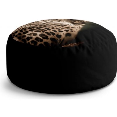 Sablio Taburet Circle Levhart: 38x48 cm – Sleviste.cz