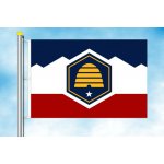 LIBEA, s.r.o. Utah vlajka Rozměr: 40×60 cm, Uchycení: Karabiny na stožár – Hledejceny.cz