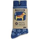 Woolwear of Scandinavia Vlněné ponožky Blue/Yellow Dalahest no. 121 modrá – Hledejceny.cz
