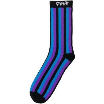 Cult ponožky VERTICAL STRIPE Blue / Purple