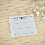 Svatba-eshop Kartička Vzkaz novomanželům - zábava pro svatební hosty – Hledejceny.cz