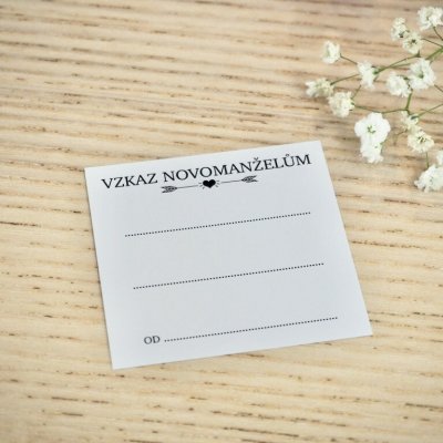 Svatba-eshop Kartička Vzkaz novomanželům - zábava pro svatební hosty – Hledejceny.cz