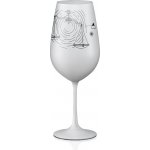 Crystalex Bohemia Crystal Sklenice na bílé i červené víno Viola bílá znamení VÁHY 550 ml – Sleviste.cz