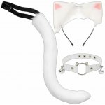 kočka s obojkem 3 ks bílý Ruhhy 26584 – Zboží Mobilmania