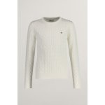Gant Shield Cotton Cable C-neck Eggshell – Zboží Dáma