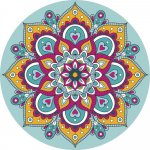 Grafix Diamantové malování Mandala tyrkysová 30 cm na rámu – Sleviste.cz