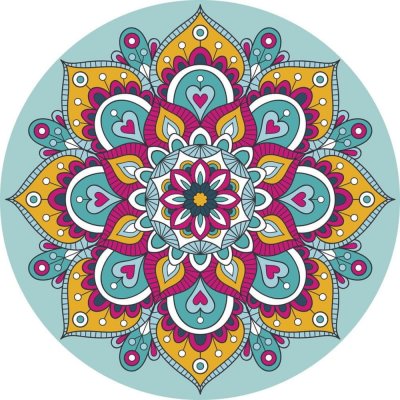 Grafix Diamantové malování Mandala tyrkysová 30 cm na rámu – Sleviste.cz