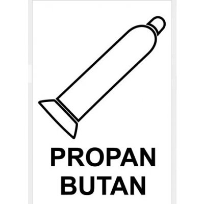 Propan - Butan - Bezpečnostní tabulka 00411 varianta samolepka – Zboží Mobilmania