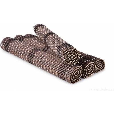 GoEco bambusové prostírání 4 ks přírodní podložky čokoládové 44x30 cm – Sleviste.cz