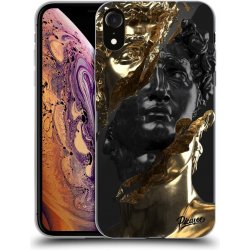 Pouzdro Picasee silikonové Apple iPhone XR - Black Gold čiré