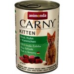 Carny Kitten hovězí kuřecí a králičí 400 g – Hledejceny.cz