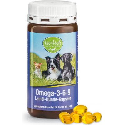 Sanct Bernhard tierlieb Omega 3-6-9 lněný olej pro psy 180 kapslí – Zboží Mobilmania