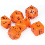 Set 7 RPG kostek: D4 D6 D8 D10 D12 D20 D10% Chessex Oranžová – Zboží Mobilmania