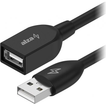 AlzaPower APW-CBAMAF210B Core USB-A (M) to USB-A (F) 2.0, 1m, černý