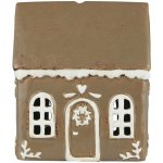 IB LAURSEN Keramický svícen Stillenat Gingerbread Door Wreath béžová barva keramika – Zboží Dáma