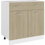 Petrashop Spodní skříňka se zásuvkou dub sonoma 80x46x81,5 cm dřevotříska – Zboží Dáma