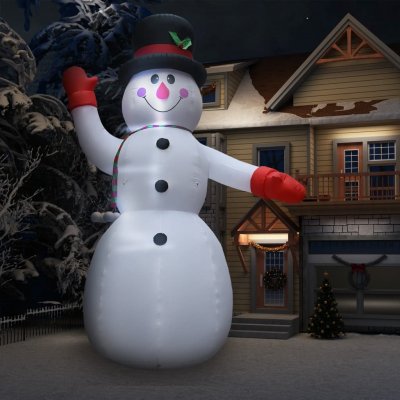 zahrada-XL Vánoční nafukovací sněhulák s LED IP44 600 cm XXL – Zboží Mobilmania