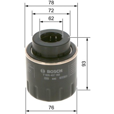 Olejový filtr BOSCH F 026 407 183/116 | Zboží Auto