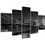 Obraz Brooklyn mostu v New Yorku, pětidílný 150x105 cm – Zboží Mobilmania