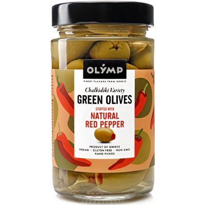 Olymp Zelené olivy s papričkou 320 g