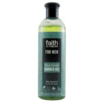 Faith For Men přírodní sprchový gel BIO Modrý cedr 400 ml
