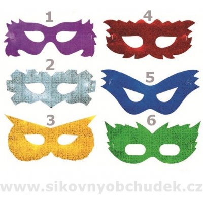 Škraboška maska na párty výběr z 6 tvarů – Zboží Mobilmania