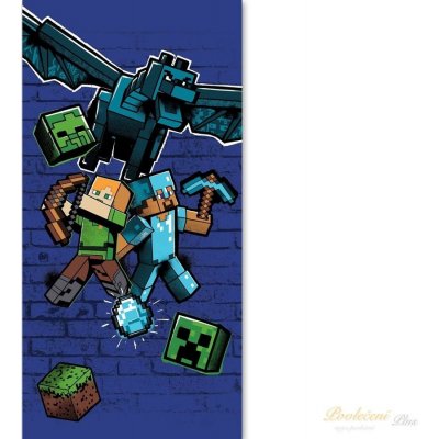 Jerry Fabrics osuška Minecraft Metro Art Survive 70 x 140 cm – Zboží Mobilmania