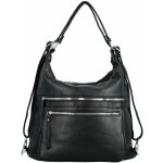 Trendy dámský koženkový kabelko-batoh Pandelix černý – Sleviste.cz