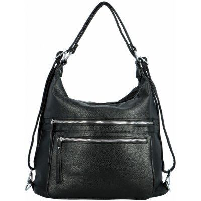 Trendy dámský koženkový kabelko-batoh Pandelix černý – Sleviste.cz