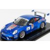 Sběratelský model Spark-model Porsche Carrera 911 991 N 53 Porsche Cup France Champion 2018 A.guven Blue 1:43