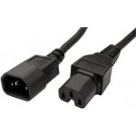 Value Kabel síťový prodlužovací, IEC320 C14 - IEC320 C15, 0,5m, černý - 19.99.1120 – Zbozi.Blesk.cz