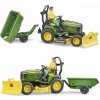 Bruder 62104 BWORLD Zahradní traktor John Deere X949 s figurkou a příslušenstvím