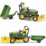 Bruder 62104 BWORLD Zahradní traktor John Deere X949 s figurkou a příslušenstvím – Zboží Dáma