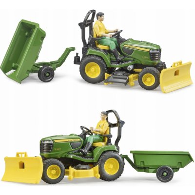 Bruder 62104 BWORLD Zahradní traktor John Deere X949 s figurkou a příslušenstvím – Hledejceny.cz