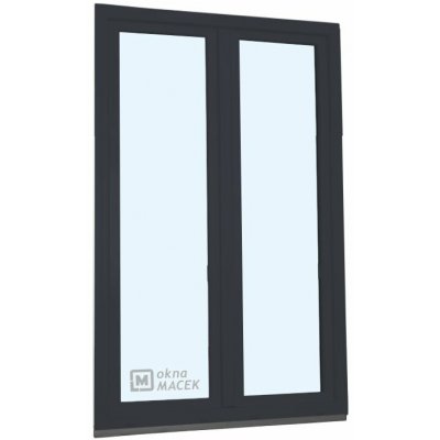 KÖMMERLING balkonové dveře 70 AD O+OS klapačka levé antracit/bílá 120 x 220 cm jednostranná klika + madýlko + PVC rám – Hledejceny.cz