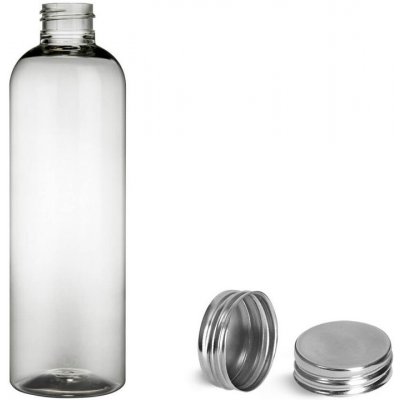 Ambra Plastová lahvička čirá se stříbrným uzávěrem 0,5 l