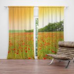 Sablio Závěs Pole vlčích máků: 2ks 140x250cm – Hledejceny.cz