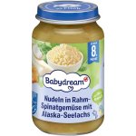 Babydream těstoviny se smetanovým špenátem, zeleninou a aljašskou treskou 220 g – Sleviste.cz