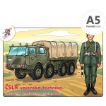 Omalovánky s předlohou A5 ČSLA vojenská technika – Zboží Mobilmania