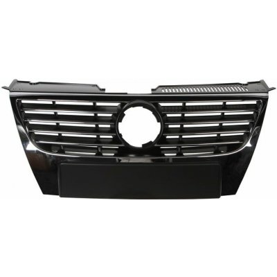 BLIC Přední maska (chromovaná lišta s velkým emblémem, chrom/černá) VW PASSAT B6 03.2005–11.2010 – Hledejceny.cz