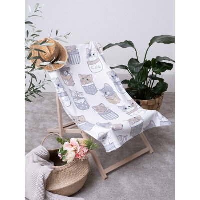 MKLuzkoviny Osuška Kočičky v kapse 70 x 140 cm – Sleviste.cz